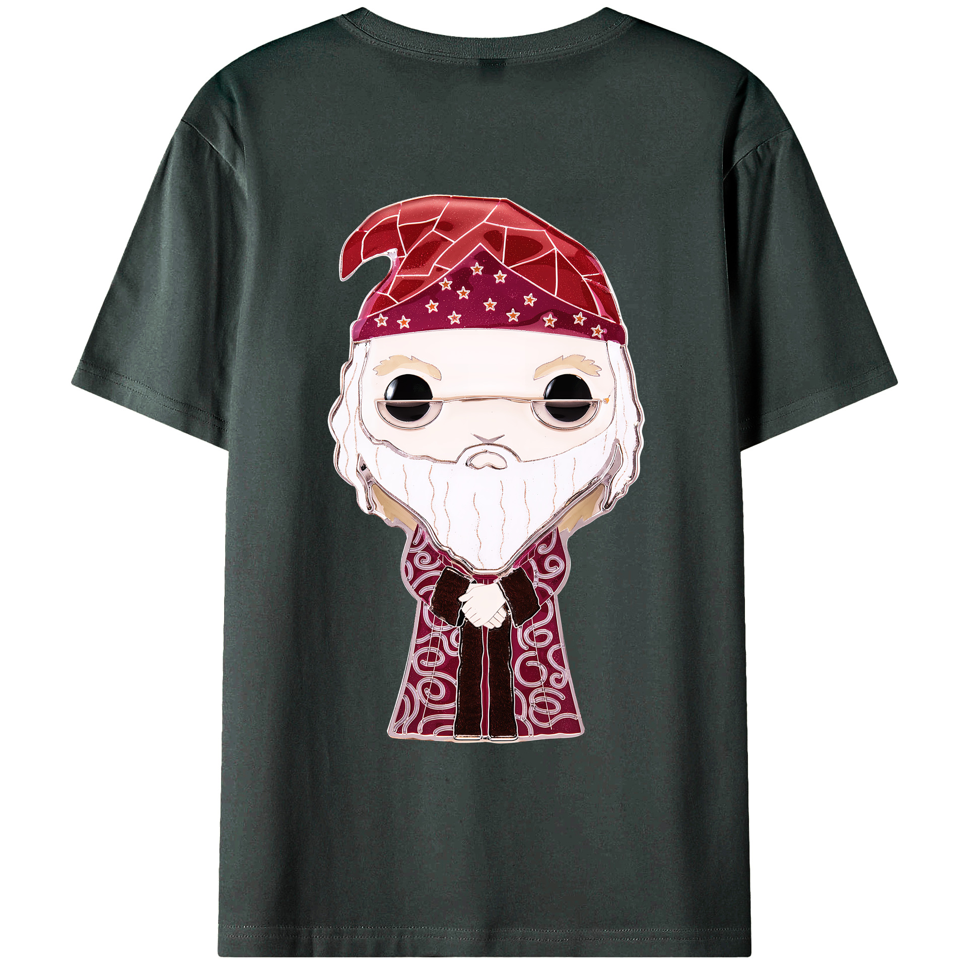 （画像用） Harry Potter ハリー・ポッターシリーズ 綿100％ メンズ半袖Tシャツ（バックプリント） 通気性